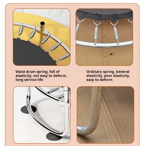 Mini <span class=keywords><strong>trampoline</strong></span> pour enfants à usage intérieur avec structure en fer et <span class=keywords><strong>filet</strong></span> de <span class=keywords><strong>protection</strong></span> pour - Product Image 3