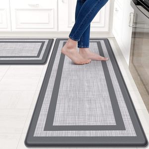 Tapis de cuisine rectangulaire moderne antidérapant, anti-graisse, sans lavage, anti-fatigue, avec support en mousse rayée, imprimé sur mesure, 10 mm, <span class=keywords><strong>BEHE</strong></span> PG-002 - Product Image 1