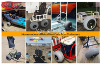 Yonk Balloon Wheels Kayak Dolly et chariots de sable, Big Beach Buggy Pneus gonflables