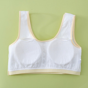 Ensemble soutien-gorge et culotte en coton pur blanc pour adolescentes de <span class=keywords><strong>12</strong></span> <span class=keywords><strong>ans</strong></span>, couleur unie, anti-éblouissement, pour la puberté - Product Image 3