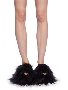 Mùa đông lông giày phụ nữ lông Dép Fluffy Faux lông Slide ấm sang trọng Dép mờ <span class=keywords><strong>Flip</strong></span> Flops - Product Image 2