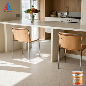 Revestimiento de <span class=keywords><strong>suelo</strong></span> de <span class=keywords><strong>terrazo</strong></span> epoxi de arena de color mármol de imitación resistente al desgaste para exteriores - Product Image 5