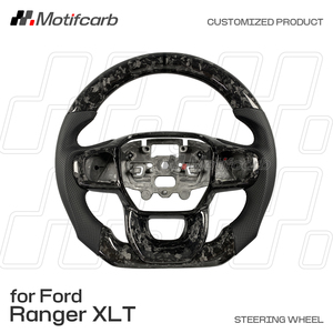 Volant en fibre de carbone forgé personnalisé pour Ford Ranger XLT Raptor 2023-2026, accessoires intérieurs de voiture, amélioration - Product Image 2