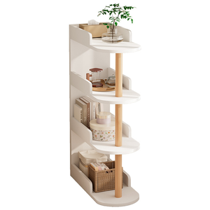Étagère de rangement latérale étroite pour canapé, étagère à livres pour canapé moderne mince à 4 niveaux pour petits espaces et petits porte-revues - Product Image 1