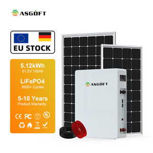 ASGOFT Factory Wholesale New Brand 5000 Cycle Lifepo4 Solar <b>Energy</b> <b>Storage</b> <b>System</b> USA Stock Grade Stackable CAN Communication - Product Image 1