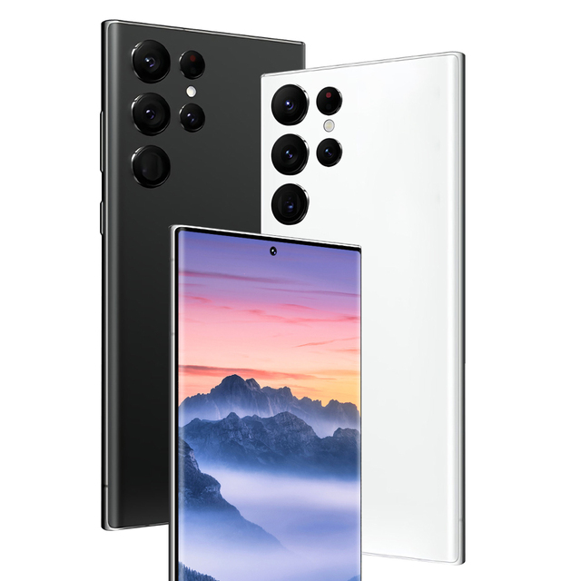 Global Version New S22 Ultra Smartphone 16GB+512GB Android 12 Unlocked 5G Gaming 7.2" Screen MTK Dimensity Processor