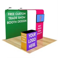 Stand de Exhibición Portátil para Ferias Comerciales, Fácil de Instalar, Modular, con Fondo de Tela Impreso Personalizado