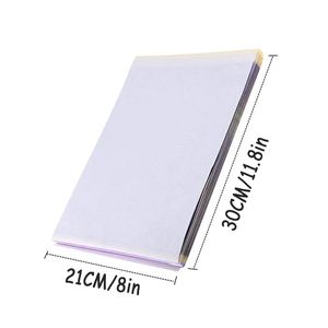 Haute qualité 10 pièces papier de transfert de tatouage A4 taille maître papier de tatouage pochoir thermique papier de copieur de carbone pour tatouage - Product Image 5