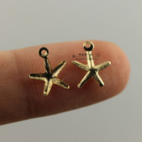 Breloques Étoile de Mer Dorées pour Colliers, Idéales pour la Fabrication de Bijoux DIY, Pendentifs Inaltérables
