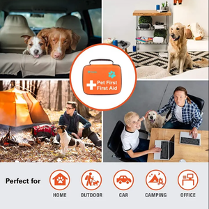 AMAIN Kit de primeros auxilios <span class=keywords><strong>para</strong></span> perros y gatos, suministros de primeros auxilios <span class=keywords><strong>para</strong></span> mascotas, caja de emergencia <span class=keywords><strong>para</strong></span> veterinarios, botiquín de primeros auxilios <span class=keywords><strong>para</strong></span> mascotas <span class=keywords><strong>para</strong></span> viajes - Product Image 4