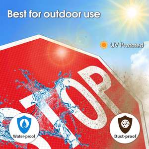 Segno di vendita caldo con manico in metallo, doppio lato lento/segnale di <span class=keywords><strong>stop</strong></span>, segnaletica in alluminio riflettente per il traffico, resistente allo sbiadimento/segno impermeabile - Product Image 3