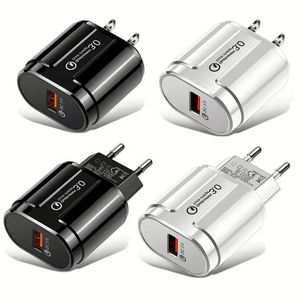 อะแดปเตอร์สำหรับชาร์จโทรศัพท์มือถือแบบเร็ว QC3.0พอร์ตอัจฉริยะ USB สหรัฐ EU 18W หัวชาร์จเร็ว - Product Image 2