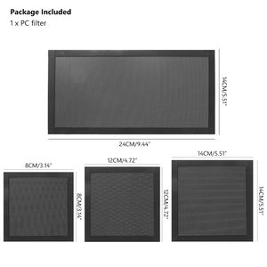 مروحة 8x8 12x12 14x14 12x24 سم بمرشح غبار لون أسود مغناطيسي كمبيوتر شخصي مروحة تبريد مضادة للغبار غطاء مرشح غبار شبكي - Product Image 3