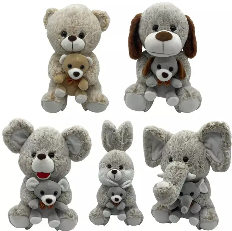 Customized Pp Cotton Adorable Animals Stuffed Doll Big Ears Elephant Plush Toy