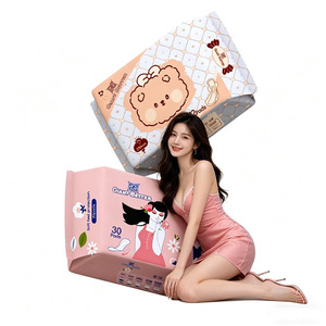 Serviettes hygiéniques <span class=keywords><strong>maxi</strong></span> pour femmes, absorption nocturne, avec ailettes, ultra douces, hypoallergéniques et confortables, vente en gros - Product Image 1