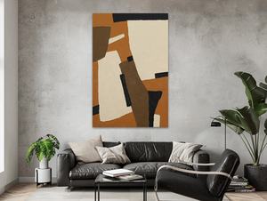 Art mural moderne simple original <span class=keywords><strong>perdu</strong></span> en été brun noir peint à la main texture épaisse huile abstraite salon - Product Image 3