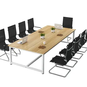 현대 컴팩트 회의 긴 사무실 테이블 사람 회의 교육 테이블