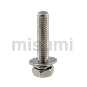 สกรูหัวแบนพร้อมแหวนรอง MISUMI รุ่น SBSET5-14 สแตนเลส 316 เกรด 8.8 สำหรับทนต่อการเสียดสี - Product Image 4