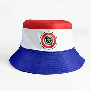 Gorra de Pescador Personalizada para Aficionados al Deporte Mundial, Souvenir de la Copa de Fútbol de Sudamérica, Bandera de Paraguay, Gorro de Fútbol para Fanáticos del Club - Product Image 2