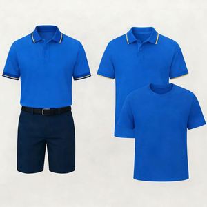 Conjuntos de Hombre Transpirables con Logotipo Personalizado, 3 Piezas: Camiseta Polo, Camiseta y Pantalones Cortos Bermuda, Conjunto Moderno para Golf, Fiestas, Bodas y Publicidad - Product Image 4