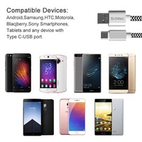 Accessoires de type c tressés en nylon direct d'usine mobile à charge rapide pour câble de chargeur de téléphone