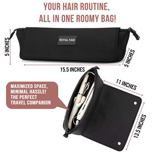 <span class=keywords><strong>Sac</strong></span> de maquillage personnalisé Royal Fair en néoprène imperméable, résistant à la chaleur, pour outils capillaires, fer à friser, lisseur, <span class=keywords><strong>sac</strong></span> de voyage - Product Image 2