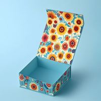 Boîtes cadeaux personnalisées Pâques Tournesol Multicolore – Deux boîtes pour bonbons, friandises, diffuseurs en papier, briquets – Matériaux recyclés