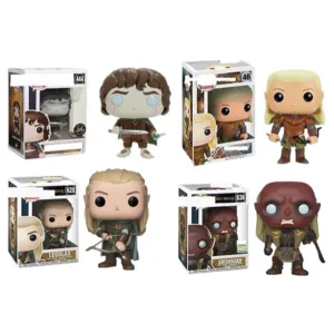 Película de fantasía El Señor DE LOS Anillos serie modelo de juguete funko pop10cm Gandalf PVC juguetes para niños con protector funko pop figuras de acción