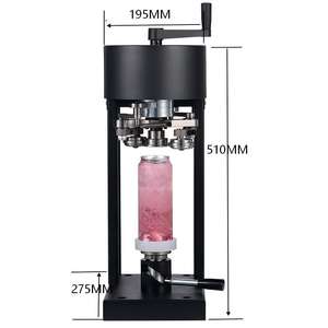 Machine à sceller les gobelets en plastique pour bubble tea, café, jus, gâteaux, non rotative, 330 ml, 500 ml, pour emballages en plastique - Product Image 5