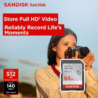 Kartu Memori SanDisk Ultra SD Card 64GB Asli 100%  Kecepatan Hingga 150MB/S UHS-I  Kartu Flash SD untuk Kamera