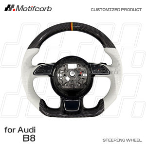 พวงมาลัยคาร์บอนไฟเบอร์แบบกำหนดเองสำหรับ Audi B8 B8.5 D4 A3 A4 A5 A6 A7 A8 S4 S5 S6 S7 S8 RS5 RS7 Sportback ปี 2012-2015 - Product Image 2