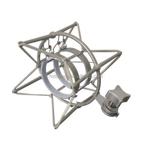 Support antichoc U47 pour microphone de studio DIY, coque de microphone argentée chromée avec pied de micro en métal pour Neumann - Product Image 6