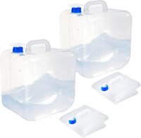 Conteneur d'eau pliable de camping portable d'extérieur, approuvé LFGB, de forme carrée