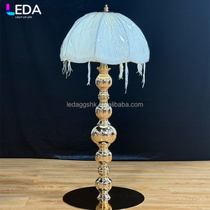 Lampe de table décorative LEDA pour événements, banquets, restaurants, style rétro, dorée, pour mariage - Product Image 5