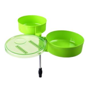 Bol à appâts magnétique vert 18 cm avec couvercle transparent pour la pêche en eau douce, plateau à appâts en plastique avec revêtement antiadhésif - Product Image 1