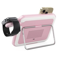 Lampe à LED Station de charge Qi2 3 1 Chargeur magnétique sans fil pour IPhone/iWatch/AirPods Miroir de maquillage éclairé Téléphones mobiles