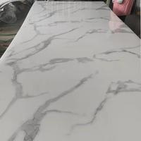 Vente en gros de panneaux muraux Uv en marbre PVC 3mm * 1220*2900 feuille de marbre PVC de grande taille pour décoration murale à des prix abordables