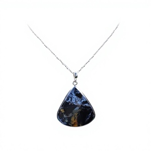 Vintage Style Gold/<b>Silver</b> Plated Sterling <b>Silver</b> Charm <b>Pendant</b> with Natural Stone <b>for</b> Women & <b>Men</b> Engagement - Product Image 1
