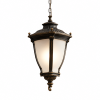 Lanterne rectangulaire en plastique noir, luminaire suspendu industriel d'extérieur, lampe de plafond à intensité variable pour îlot de cuisine, entrée