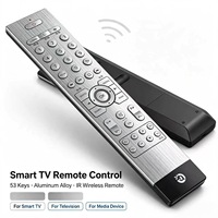 Télécommande personnalisée OEM ODM à 53 touches avec coque en alliage d'aluminium pour Smart TV Android et boîtier TV JCXK – Direct Usine