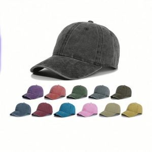 Gorras de Béisbol Personalizadas al por Mayor con Logotipo, Estilo Retro Vintage, de Algodón, Ajustables, sin Estructura, Tipo Dad Hat, Lavadas - Product Image 1