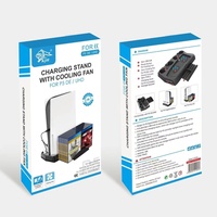 Support vertical double chargeur de manette Station de charge pour PS5 Ventilateur de refroidissement et station d'accueil pour CD