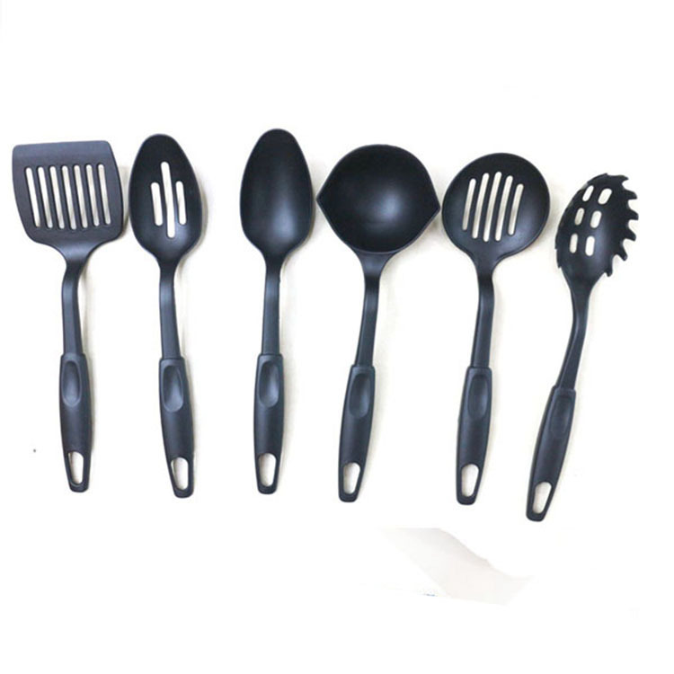 Ensemble de 6 petites cuillères à manger/pelle à manger - Noir