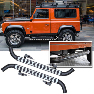 2 Pezzi Pedane Laterali in Acciaio Sinistra e Destra per Land Rover Defender 90, Protezione Pedali, Gradini Laterali - Product Image 1