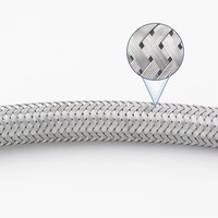 Tuyau flexible métallique tressé en acier inoxydable résistant aux hautes pressions et aux hautes températures pour usage moderne en salle de bain