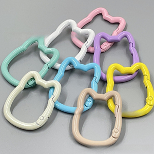 taodao Anneau ouvert coloré <span class=keywords><strong>Maneki</strong></span> <span class=keywords><strong>Neko</strong></span> Printemps, peinture cuite, porte-clés de bagage, accessoire DIY - Product Image 2