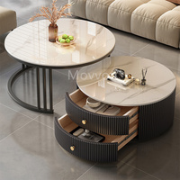 Support TV ou table basse en or pour le salon Table basse moderne en marbre Design léger et luxueux blanc ou noir