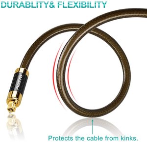 Vàng <span class=keywords><strong>SPDIF</strong></span> 7.1 Điện khuếch đại sợi cáp quang <span class=keywords><strong>5.1</strong></span> Nhà theatre quang thiết bị kỹ thuật số sợi carbon TosLink Cáp quang - Product Image 5