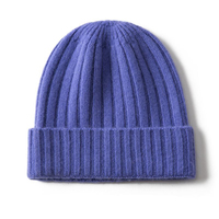 Bonnet d'hiver en pur cachemire avec logo personnalisé classique 2x2 en tricot côtelé bonnet pour femme en tricot thermique caractéristique commune du tissu