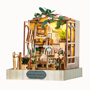 IIECREATE K-080 Flower 3.5' Mini Kit Fai-da-Te per Casa delle Bambole, Collezione Miniature, <span class=keywords><strong>Puzzle</strong></span> <span class=keywords><strong>3D</strong></span> in Legno - Product Image 1